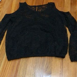 Hollister lace black shirt